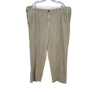 L.L. Bean Corduroy Pants Size 40 Tan Khaki Comfort Waist Straight Leg Casual